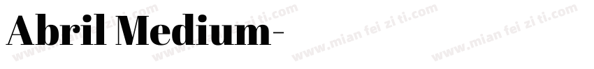 Abril Medium字体转换